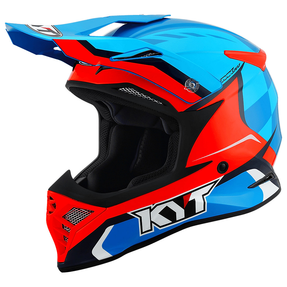 KYT SKYHAWK Glowing Blue/Orange Fluo