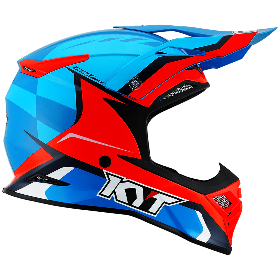 KYT SKYHAWK Glowing Blue/Orange Fluo