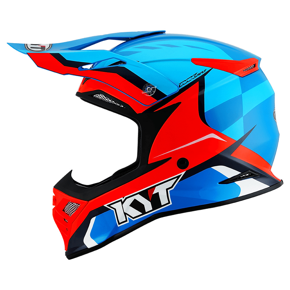 KYT SKYHAWK Glowing Blue/Orange Fluo