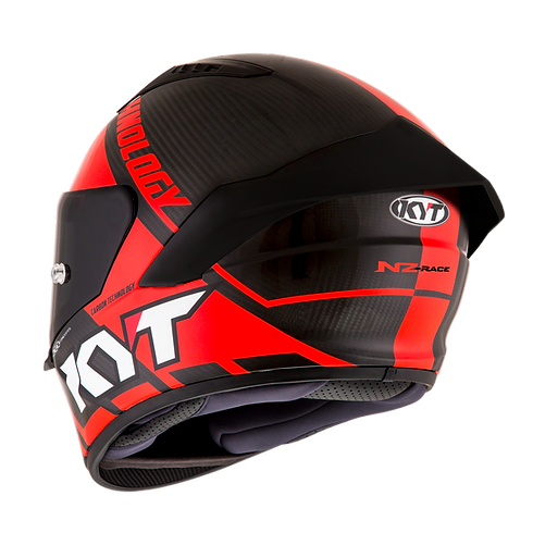 KYT Helmet NZ-RACE Red Fluo carbon